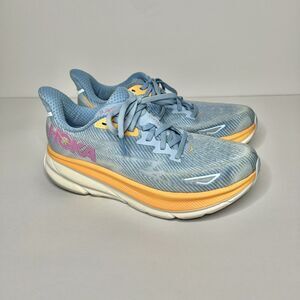 Hoka One One Womens Clifton 9 1127896 ABIW Blue Running Shoes Sneakers Sz 8.5 B